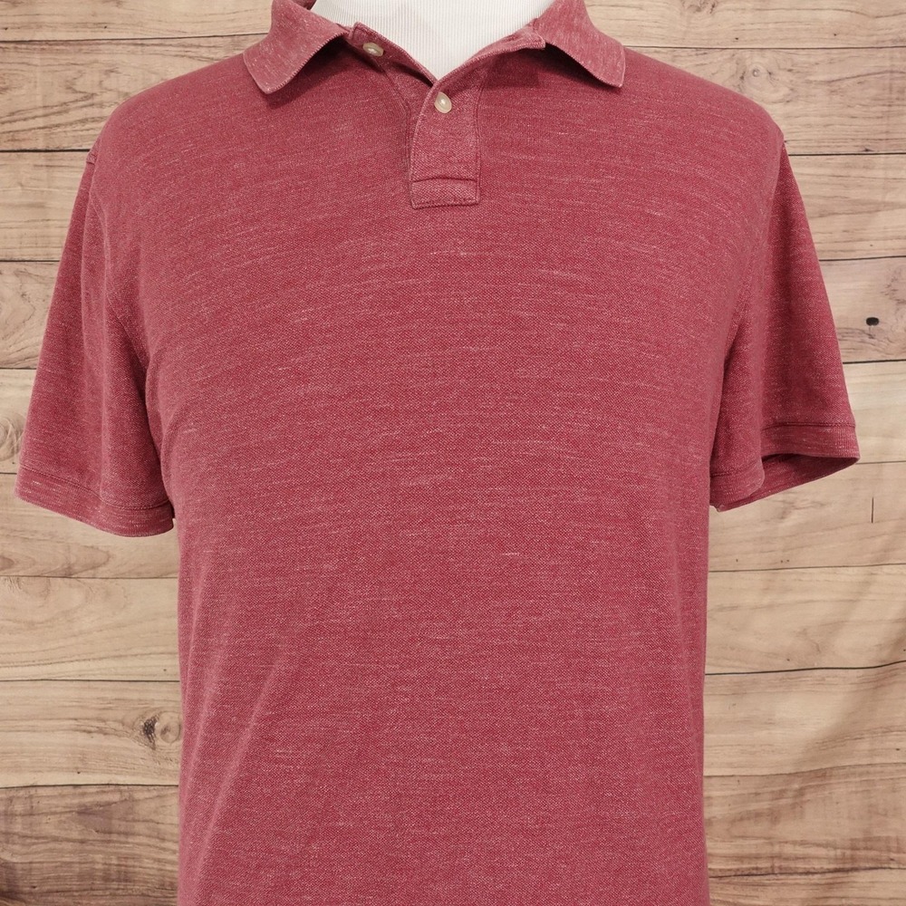 Sonoma Polo Shirt Mens XL Red Cotton Polyester Spandex Knit Short Sleeve Casual